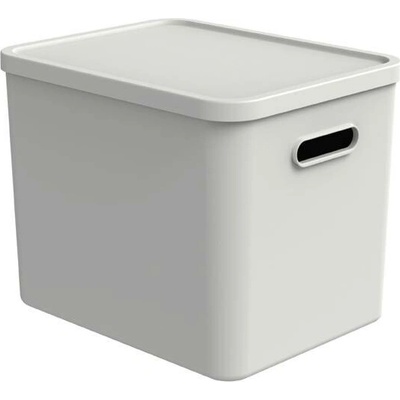 Rotho Úložný box rovný s víkem 27 l matně bílá ALBU LIGHT 37 x 29 x 30