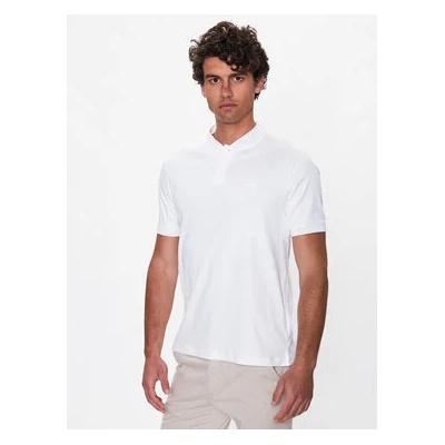Calvin Klein Тениска с яка и копчета K10K111201 Бял Regular Fit (K10K111201)