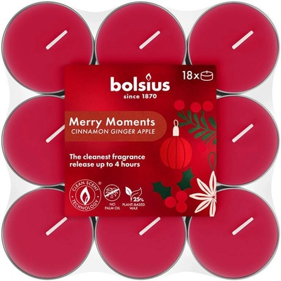 Bolsius True Glow, jablko/škorica, 18 ks