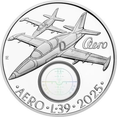 Česká mincovna Stříbrná mince 500 Kč Cvičný letoun Aero L-39 Albatros 2025 Proof 25 g – Sleviste.cz