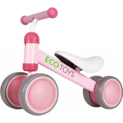 EcoToys Mini balančný bicykel růžová