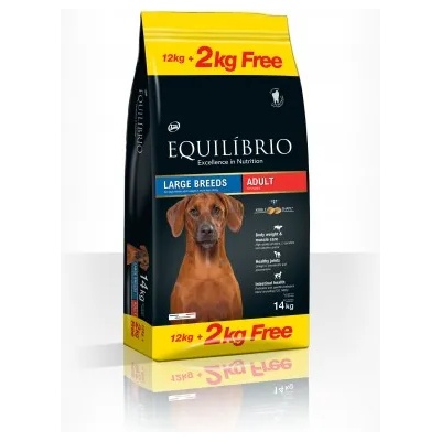 Equilibrio Adult Dog Large Breeds - Пълноценна храна за израснали кучета от едри породи 12 + 2 кг