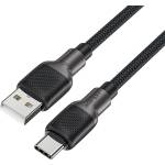 ACEFAST - Кабел за данни (C10-04) - Бързо зареждане, USB към Type-C, 3A, 25 000 огъвания, Издръжлив силикон, 1.2 м - Черен