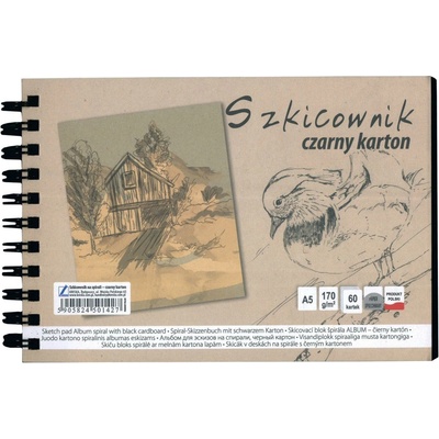 Kreska Skicák v deskách černý p A5/60l 170g SP