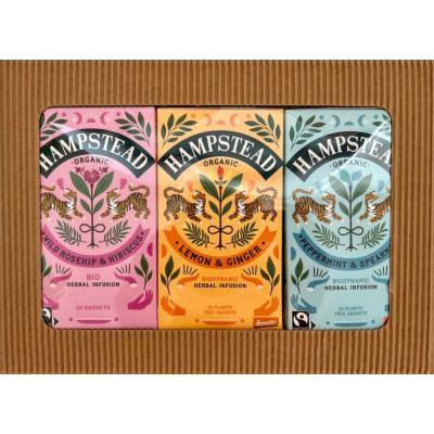 Hampstead Tea BIO Dárkový balíček výběr bylinných čajů 3 x 20 ks