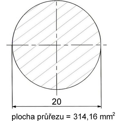 Kruhová ocel plná 20 mm – 6 m