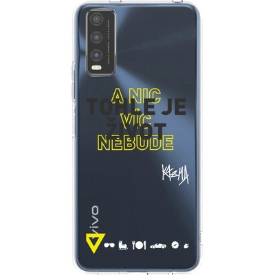 Pouzdro Picasee silikonové Vivo Y20s Kazma TOHLE JE ŽIVOT A NIC VÍC NEBUDE čiré