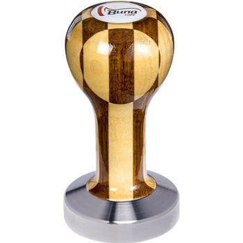 Buna Café tamper lak šachovnica, SP, nerez mat, plochý 53 mm