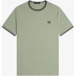 Fred Perry Тениска Fred Perry Twin Tipped T-Shirt - Seagrass S23