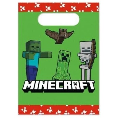 Procos Dárková party taška - Minecraft 4 ks
