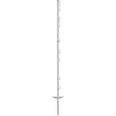 Plastový sloupek pro elektrický ohradník, délka 125 cm, 9 oček, bílá