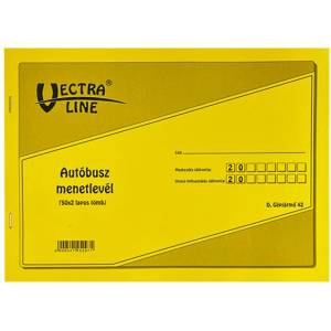 VECTRALINE Отпечатан автобусен билет VECTRALINE A/4 в легнало положение 50x2 листа DGJ-42/V (DGJ-42/V)