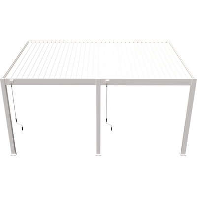 Outdoor Creations Hliníková pergola na stěnu s lamelami ORION 360x530cm 3 stojky Bílá