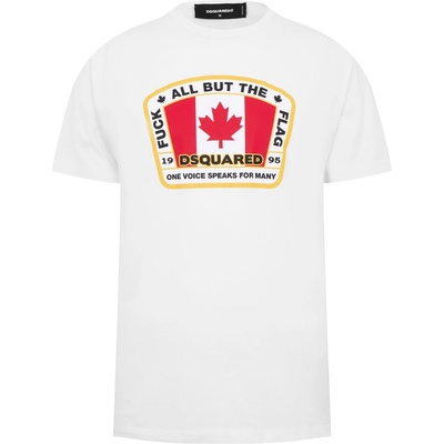 Dsquared2 Canada Flag Printed Tee - White