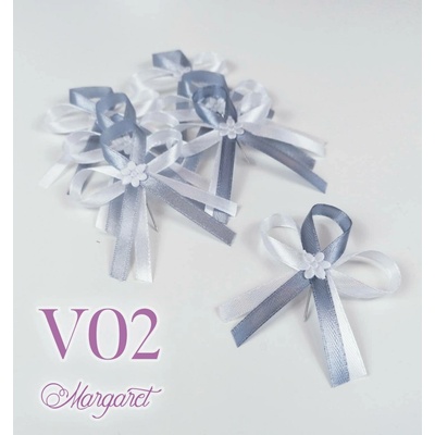 Saténové svatební vývazky V02 (Silver) – Zbozi.Blesk.cz