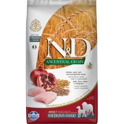 Farmina N& D Ancestral Grain кучешка храна ПИЛЕ И НАРОДЕН ПЛОД ЗА ВЪЗРАСТНИ СРЕДНИ И ГОЛЕМИ КУЧЕТА 12 кг