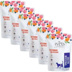 4Vets NATURAL 4Vets Cat Natural Veterinary Exclusive GASTRO INTESTINAL 6 x 85 г