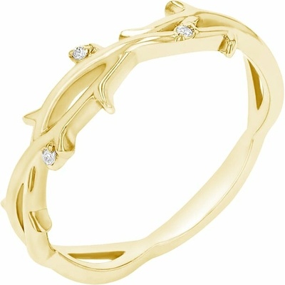 Eppi Něžný prsten ve tvaru větviček s lab-grown diamanty Hamana R44414