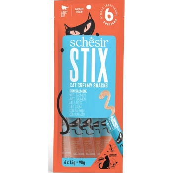 Schesir Cat Stix Liquid Snack losos 6 x 15 g