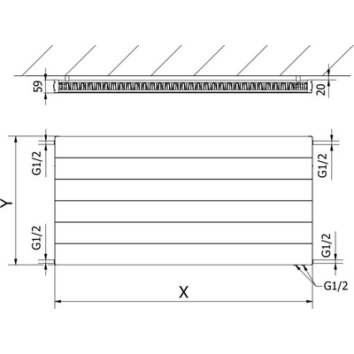 Mexen Line CVL11 W611L-050-110-00 500 mm x 1100 mm