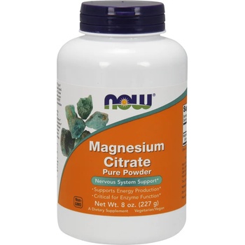 NOW Хранителна добавка Магнезиев цитрат на прах 227гр, Now Foods Magnesium Citrate Pure Powder 227 gr