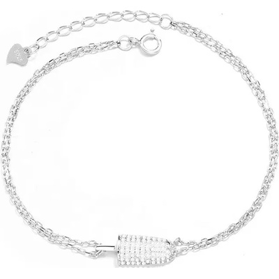 Majya stříbrný náramek LIPS 10114