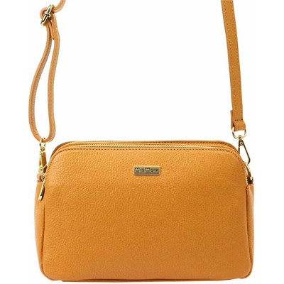 MiaMore dámská kabelka 01-046 Dollaro přírodní kůže camel crossbody