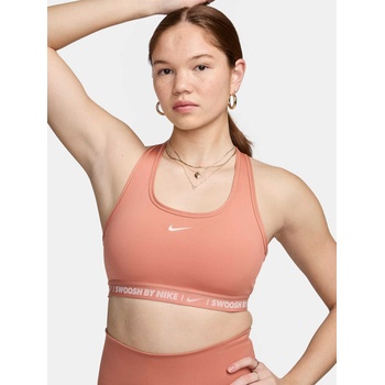 NIKE Спортен сутиен w nk swsh med spt bra gls