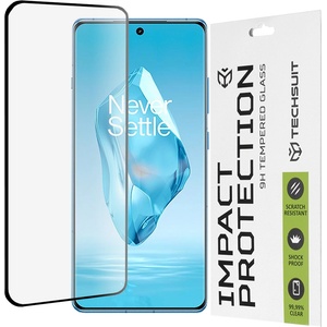 Techsuit Протектор за OnePlus 12R - 111D Full Cover / Full Glue Glass / 3D Curved Screen - Черен