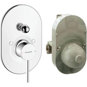 Hansgrohe Zesis S - Скрита батерия, за 2 уреда, с корпус, хром 74418000 (74418000)