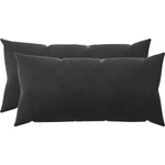 vidaXL Калъфка за възглавница 2 pcs HEERLEN Черно 40 x 80 cm Кадифе (909826)