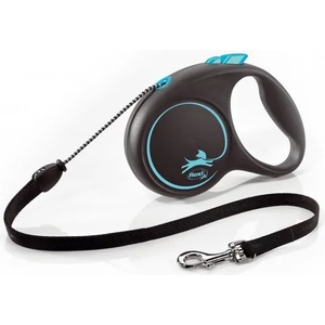 flexi Автоматичен повод FLEXI Black Design М синьо въже 5 м - 20 кг 03343