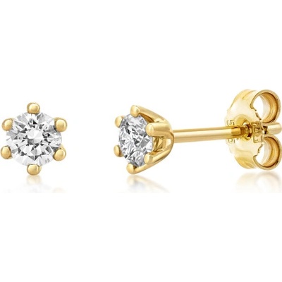 SOFIA DIAMONDS zlaté náušnice s diamantmi 2 x 0,2 ct UDER21526Y-H-I1