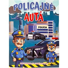 Policajné autá maľovánka so samolepkami