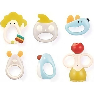 Raya Toys Комплект бебешки дрънкалки Raya Toys - Shake the Baby Dinosaur, с гризалки, 6 броя (503125125)