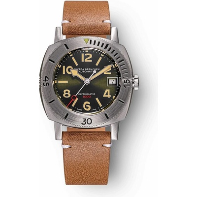 Nivada Grenchen Depthmaster Čísla - Brown Leather
