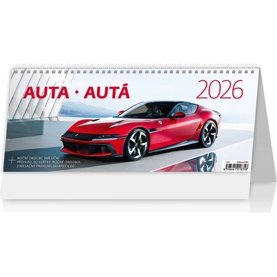 Stolový Auta/Autá 2026