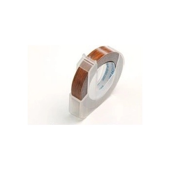 Pro Dymo Dymo Omega, 9mm x 3m, бял печат / Браун (Дървени) база съвместима лента (DY9X3WOOD)