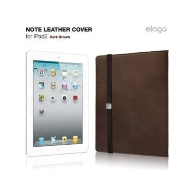 elago Note Leather Cover - луксозен кожен калъф за iPad Air, iPad 5 (2017), iPad 2/3/4 (естествена кожа-ръчна изработка)