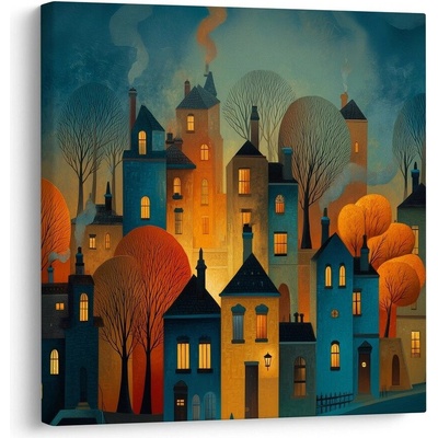 Obraz sváteční večerní pohoda - 50x50