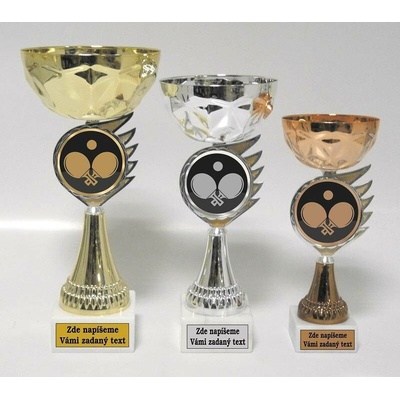 VIZINGR Stolní tenis poháry 522-AC020 522-AC020/28 cm stříbro