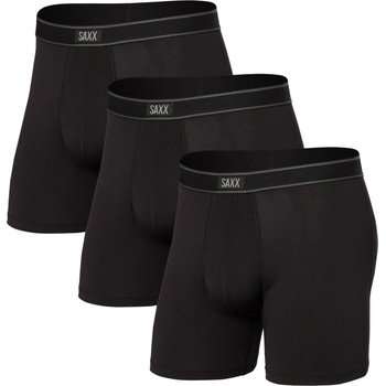 Saxx Мъжко синтетично термобельо Saxx Daytripper Boxer Brief Fly 3-Pack Synthetic base layer - Black (014-1940-0114)