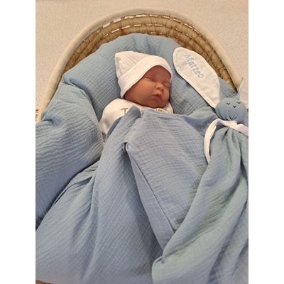 Pro útulný domov Péřová zavinovačka Mušelínová blue modrá – Zboží Mobilmania