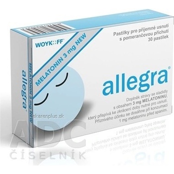 Woykoff Melatonín Allegra 3 mg 30 pastiliek