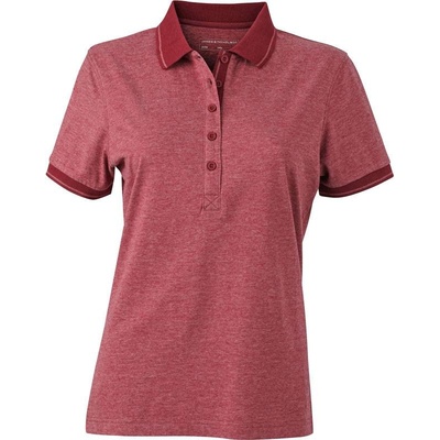 James & Nicholson JN 705 Dámske polo červená wine melange