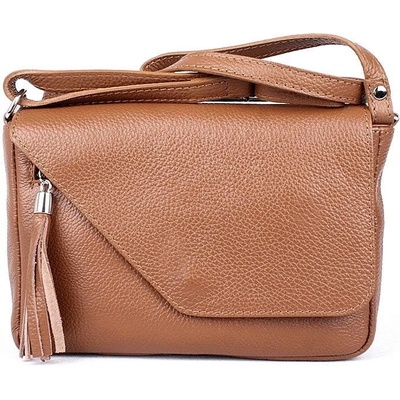 Vera Pelle malá kožená crossbody kabelka no. 151 hnědá