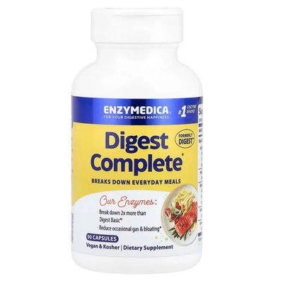 Enzymedica Digest Complete, Храносмилателни ензими, 90 капсули