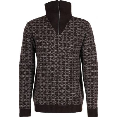 Albmerino Мъжко вълнено яке Albmerino Troyer Norweger Wool jumper - Mokka / Beige Melange (005-4641-0412)