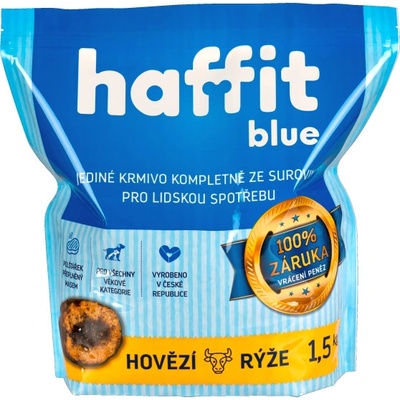Haffit Blue hovězí s rýží 7,5 kg