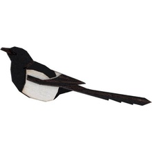 BeWooden brož Magpie ze dřeva